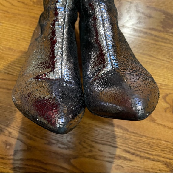 Free People Leather Lexi Heel Boots in Silver - Picture 7 of 16